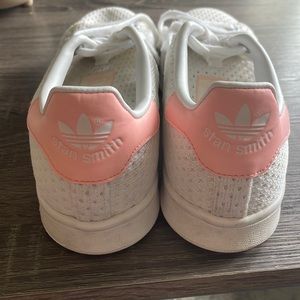 Pink and white Adidas Stan Smith runners - Size 8.5